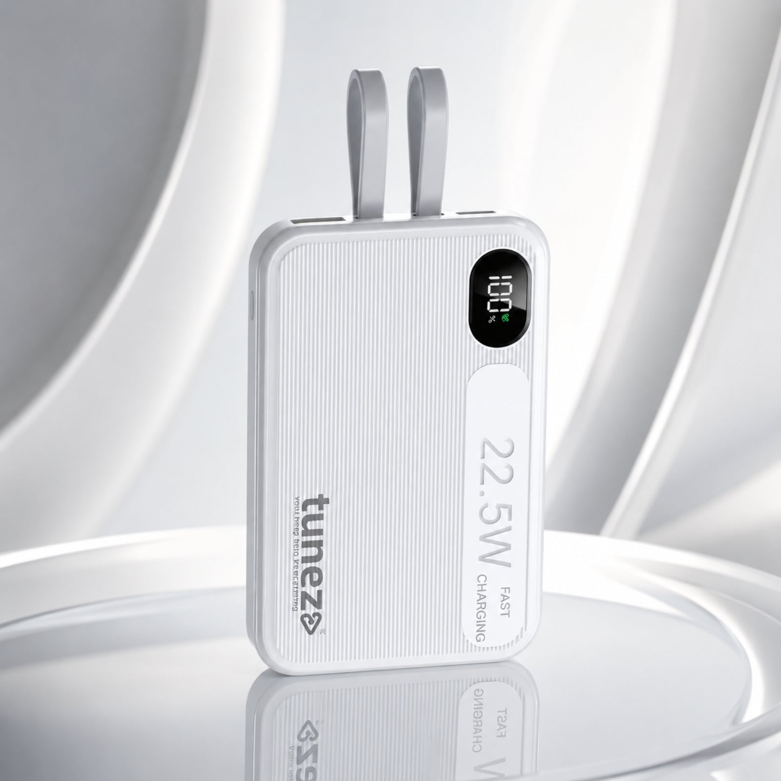 Tunez PB1831 10000mAh Power Bank | Inbuilt Charging Cables, 22.5W