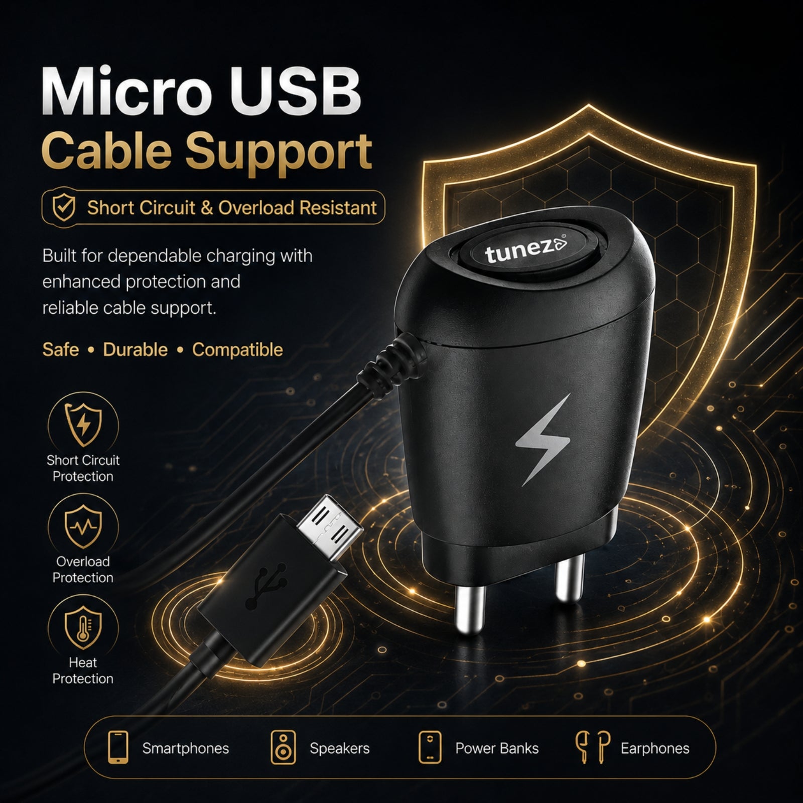 Tunez W905 – 1.5A Travel Charger | Portable Travel Mobile Charger