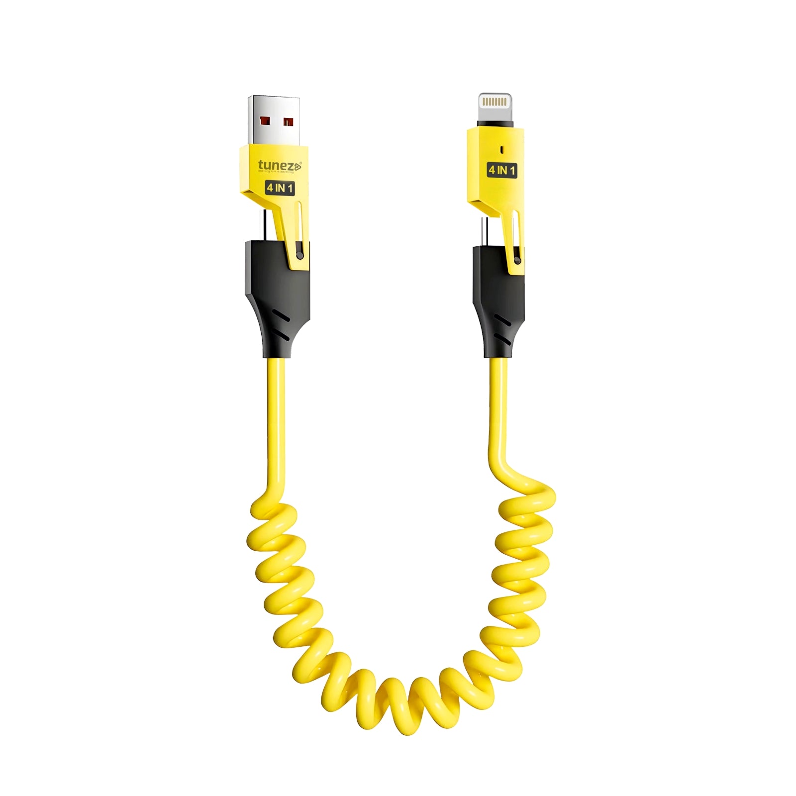 4-in-1 65W Spiral Data Cable