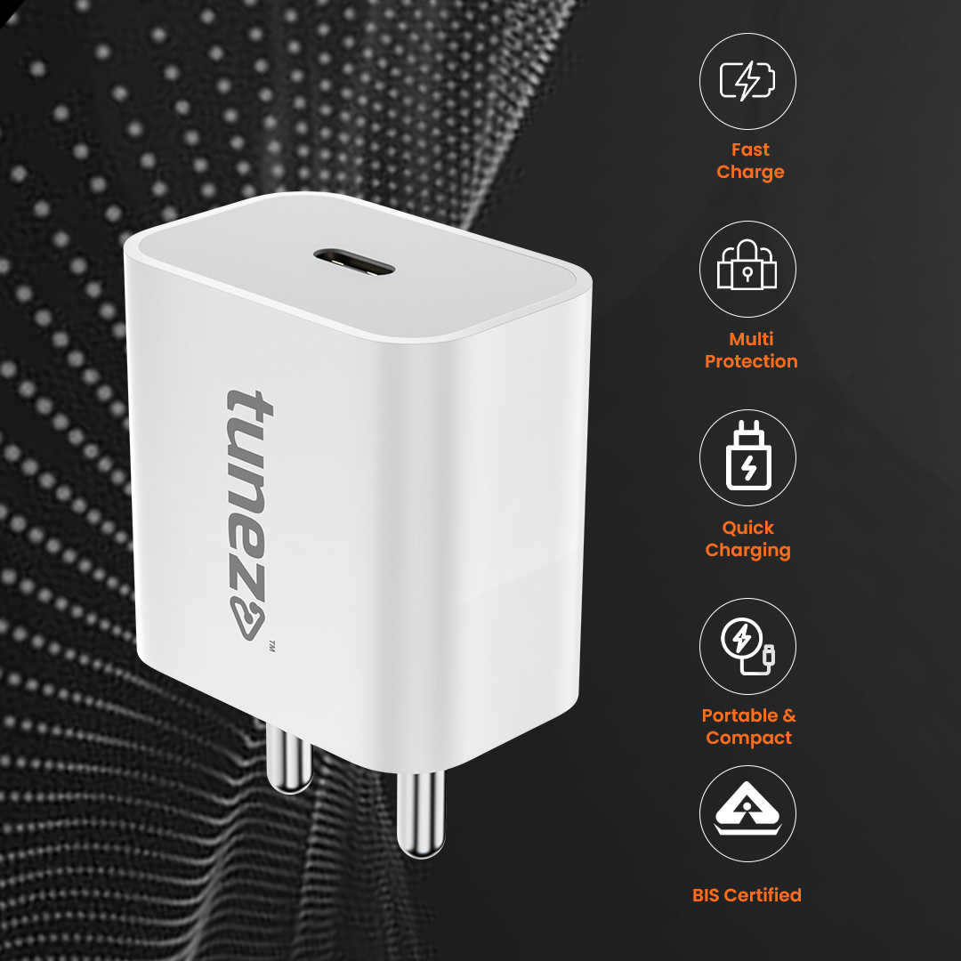 Tunez CH01 PD Type C Fast Charging Adaptor