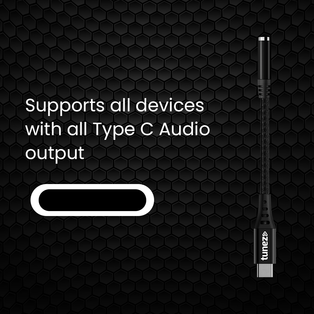 Tunez CB-80 Type C to Aux Connector with DAC