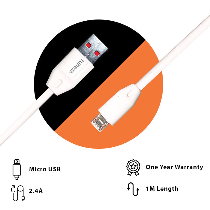 Tunez Nexus Series DC1101 USB-A to Micro USB 2.4 A Charging Data Cable