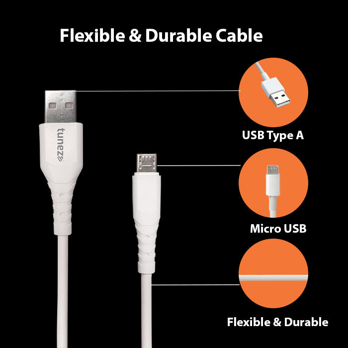 Tunez Nexus Series DC1103 USB-A to Micro USB 3.1 A Charging Data Cable