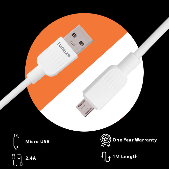 Tunez Nexus Series DC1403 USB-A to Micro USB 3.1 A Charging Data Cable