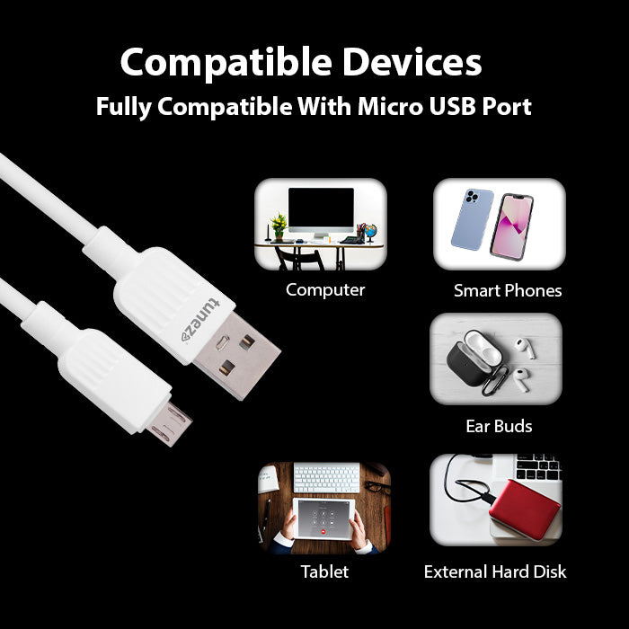 Tunez Nexus Series DC1403 USB-A to Micro USB 3.1 A Charging Data Cable