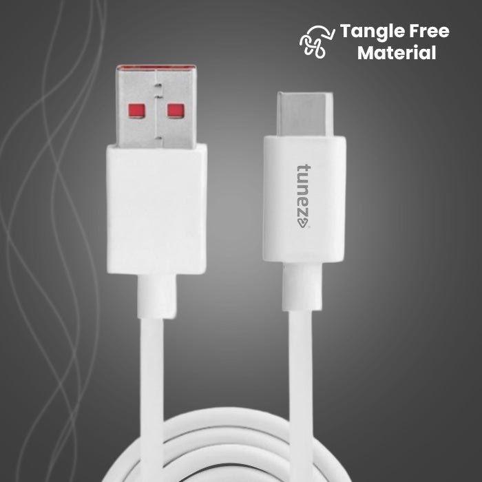 Tunez Nexus Series DC2117 USB-A to Type-C 65 W (VOOC) Fast Charging Data Cable