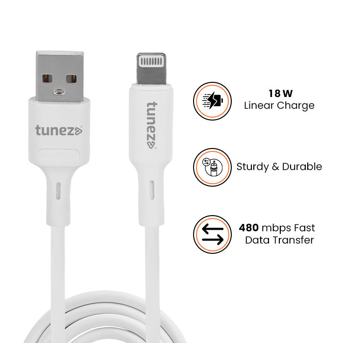 Tunez Nexus Series DC3106 USB-A to Lightning 18 W Charge & Sync Cable