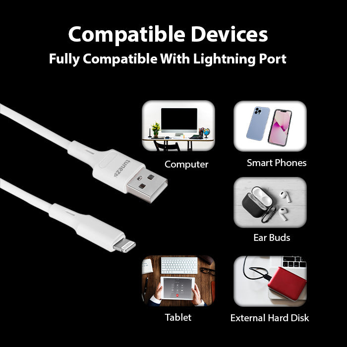Tunez Nexus Series DC3106 USB-A to Lightning 18 W Charge & Sync Cable