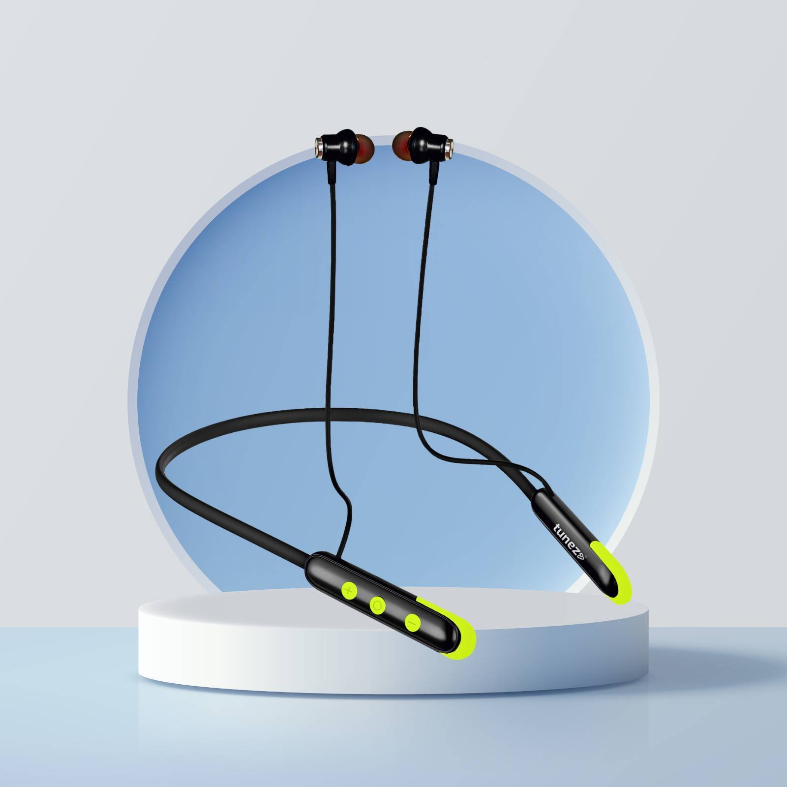 Tunez Rhythm R12 Wireless Neckband | 270mAh Battery, 300+ Hrs Standby