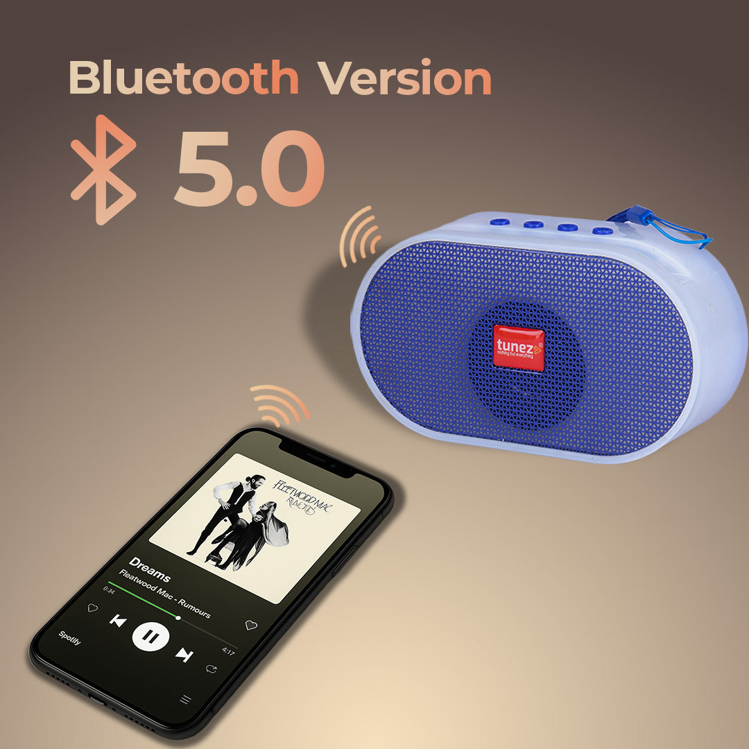 Tunez Buzz BS1012 Bluetooth Speakers | FM Radio & USB Support with Inbuilt Mobile Holder