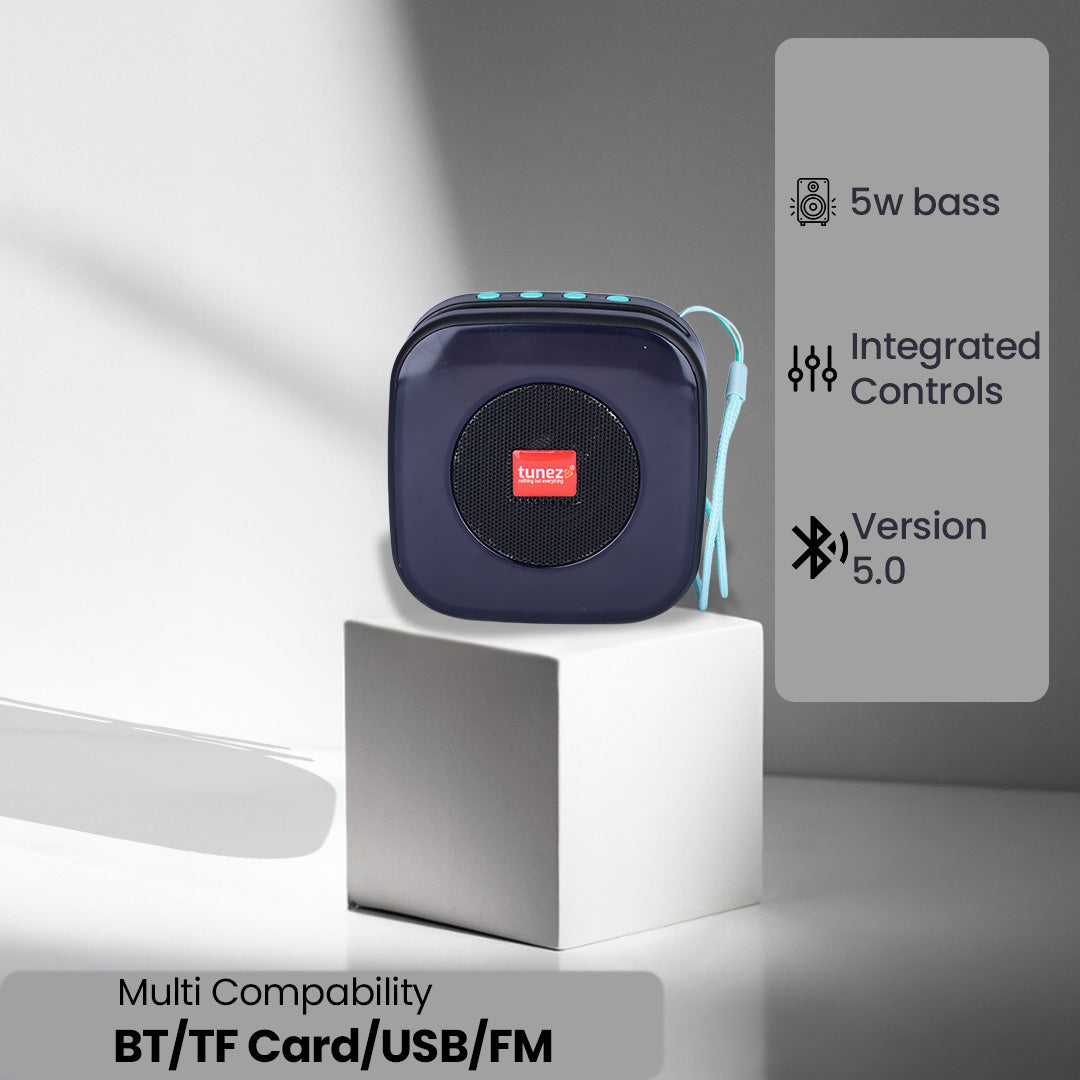 Tunez Buzz BS1013 Bluetooth Speakers | 5W Speaker Output, Bluetooth Connectivity, USB Support