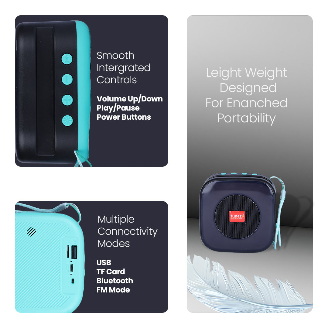 Tunez Buzz BS1013 Bluetooth Speakers | 5W Speaker Output, Bluetooth Connectivity, USB Support