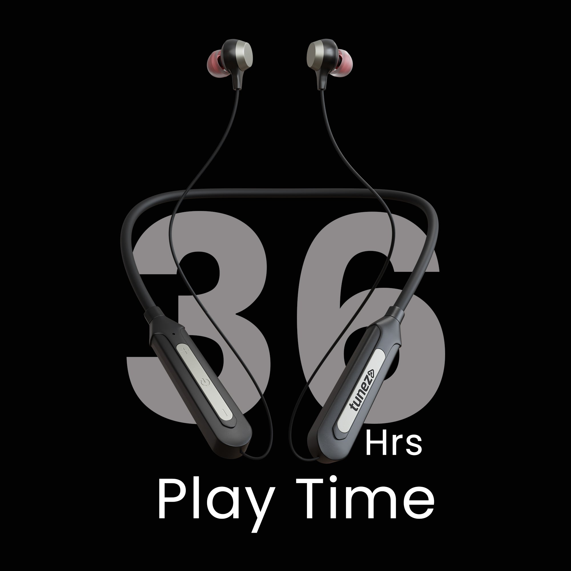 Tunez Rhythm R37 Wireless Bluetooth Earphone - Neck Band - tunez