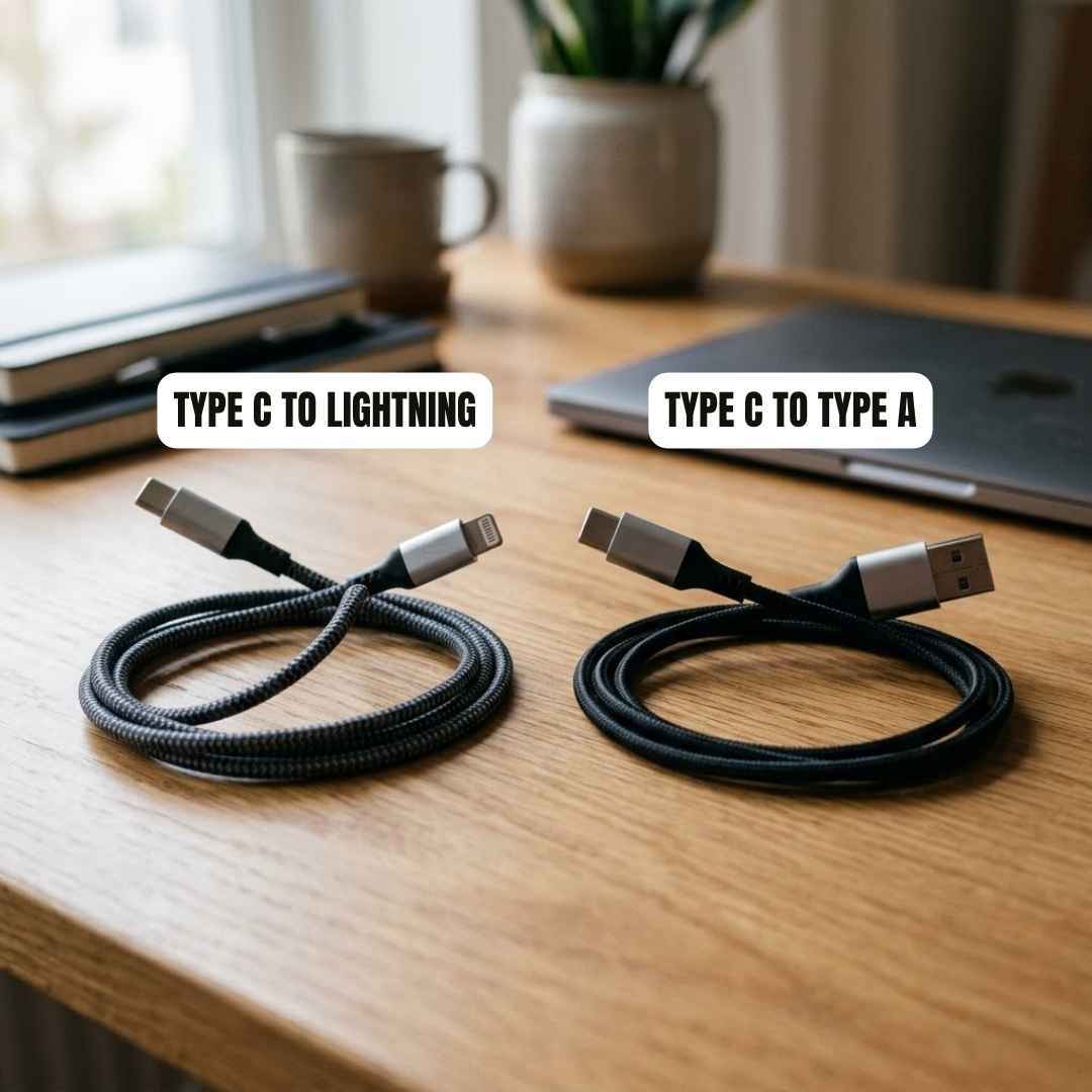 Type C to Lightning Cable vs Type C to Type A Cable: Key Differences
