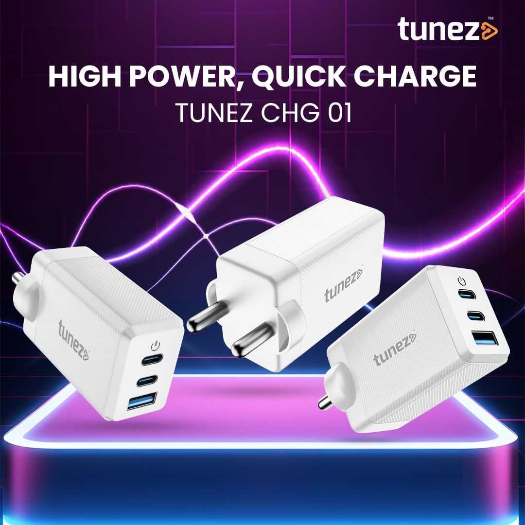 Tunez CHG 01 65W: The Best GaN Charger in India for All Devices