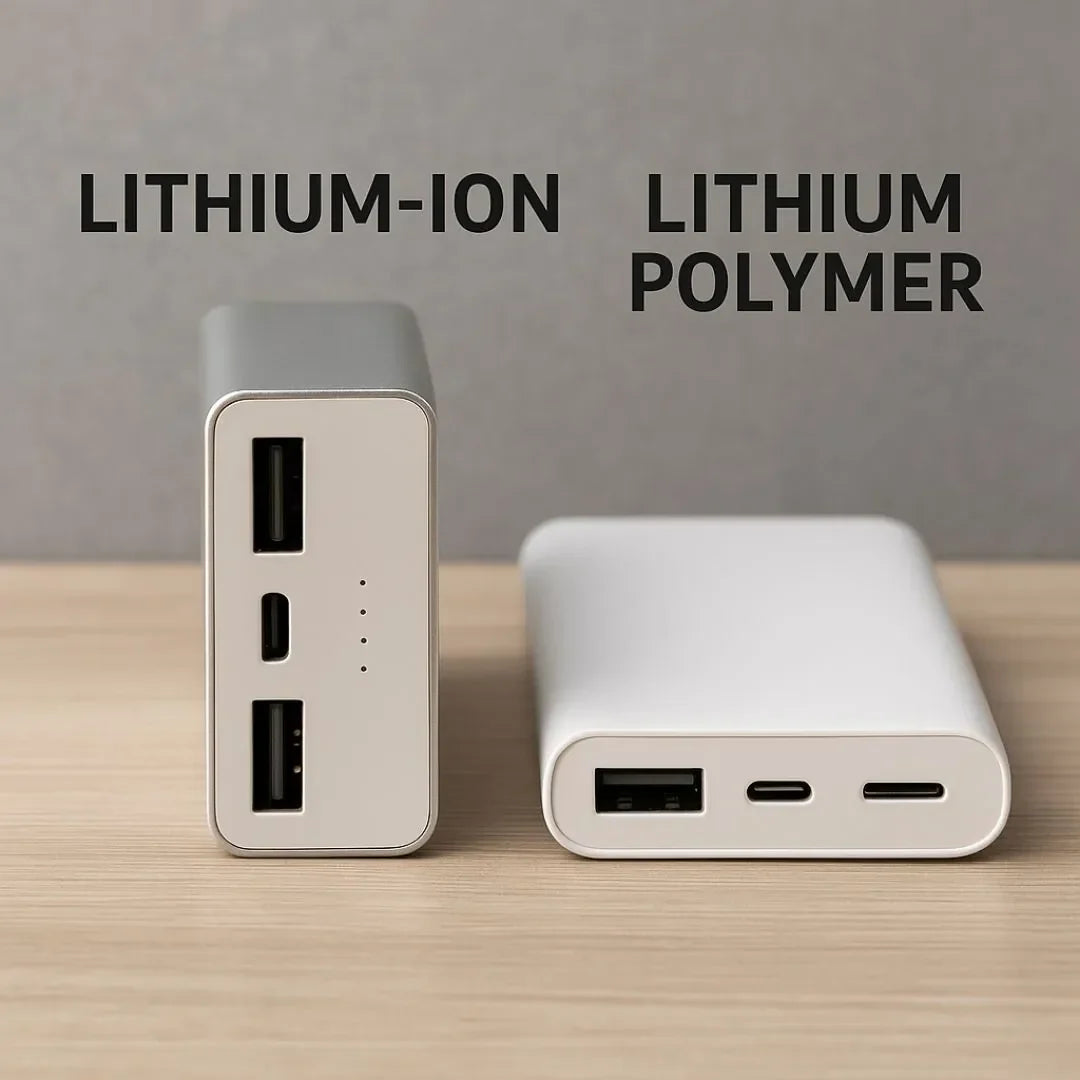 Difference Between Lithium Ion and Lithium Polymer Power Bank