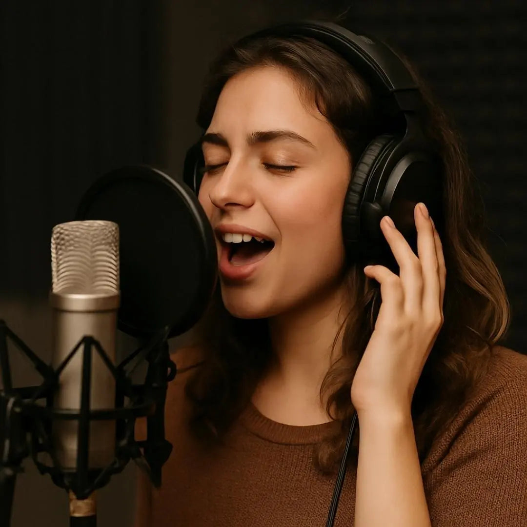 why do singers wear headphones while singing