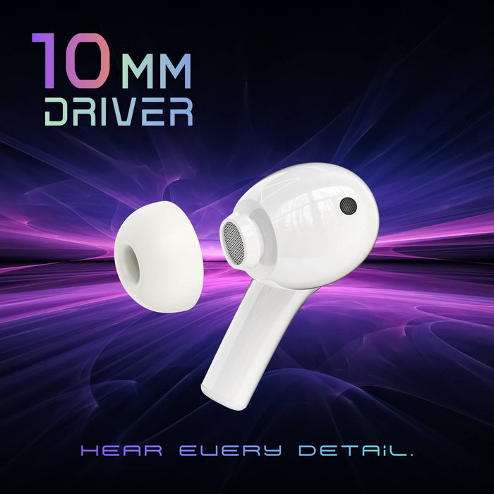 Tunez Elements E02 Wireless Earbuds | 16M Range, 11mm Sound