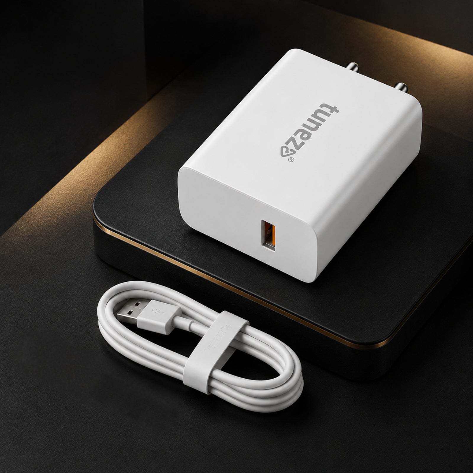 Tunez W192 100W SuperVOOC Fast Charger with USB-A to Type-C Data Cable