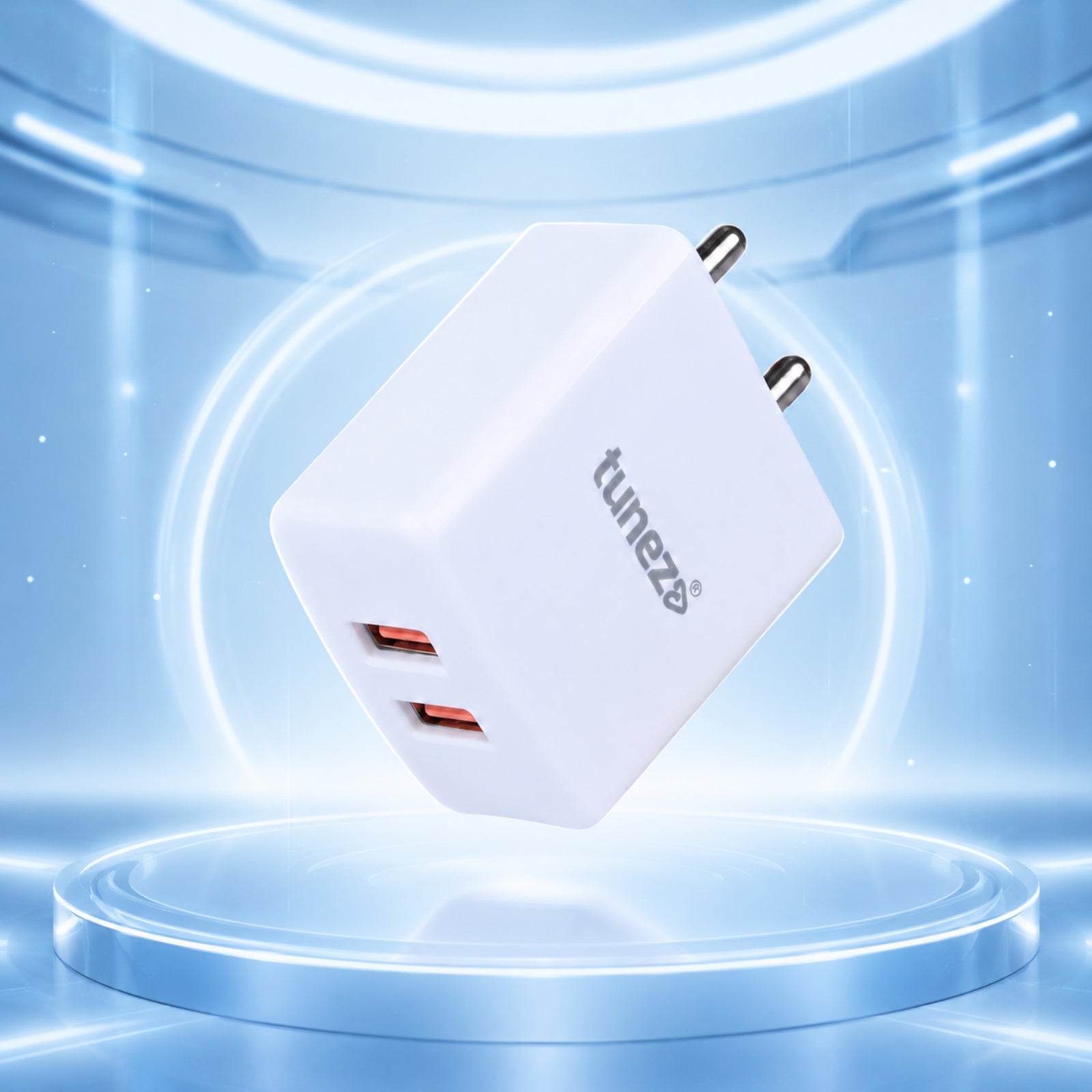 Tunez W211 12W Fast Dual USB Mobile Charger with Type A Cable