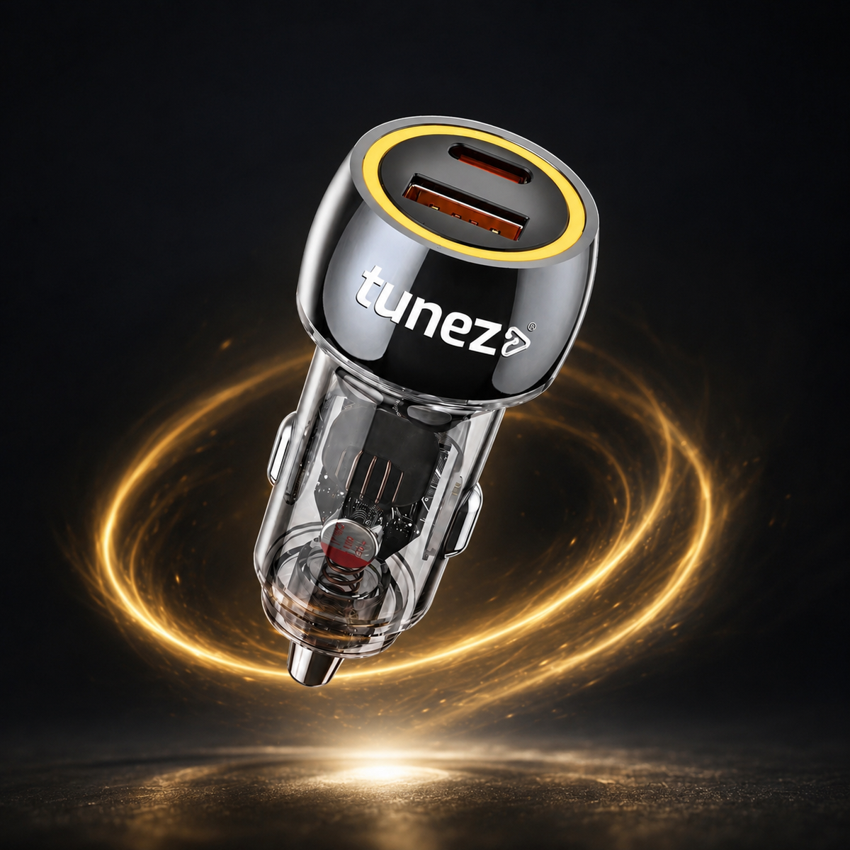 Tunez Energia C Series CC2352 Car Charger – 52.5W Fast Charging Dual Port
