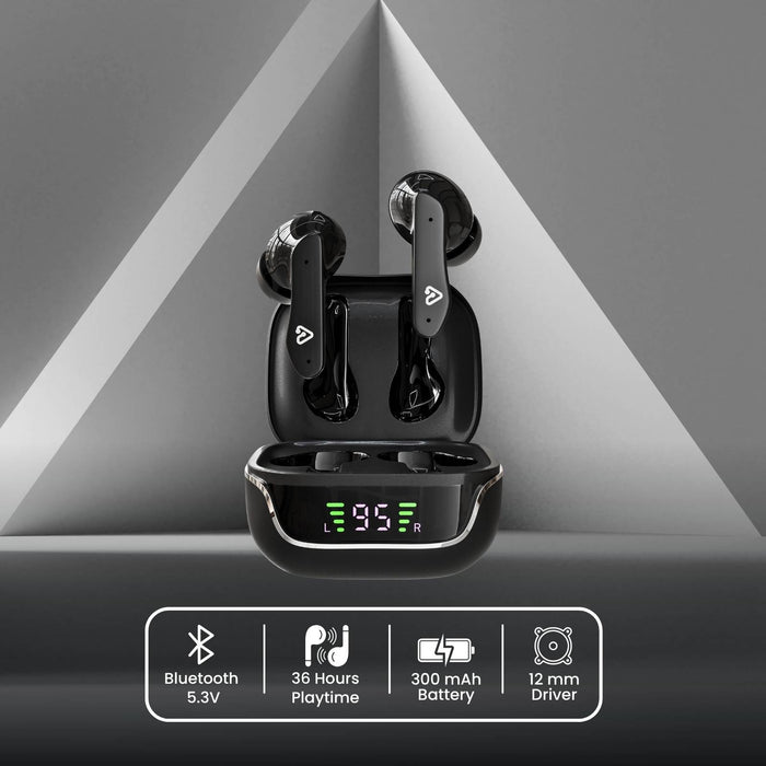 Tunez Elements E03 Wireless Earbuds | 17M Range, 12mm Sound