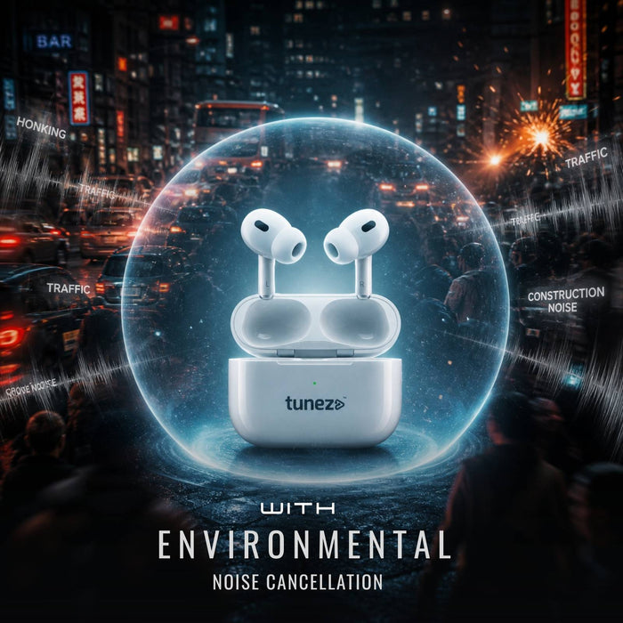Tunez Elements E04 Wireless Earbuds | 10M Range, 10mm Sound