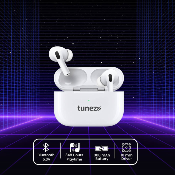Tunez Elements E04 Wireless Earbuds | 10M Range, 10mm Sound