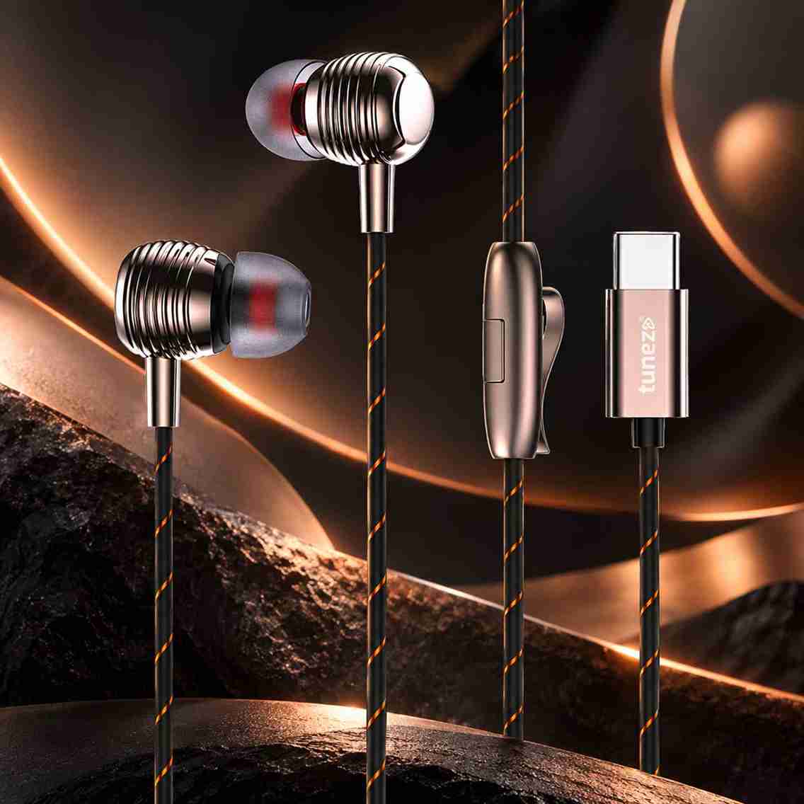 Tunez Dhwani H315 Type C Wired Earphones for Calls