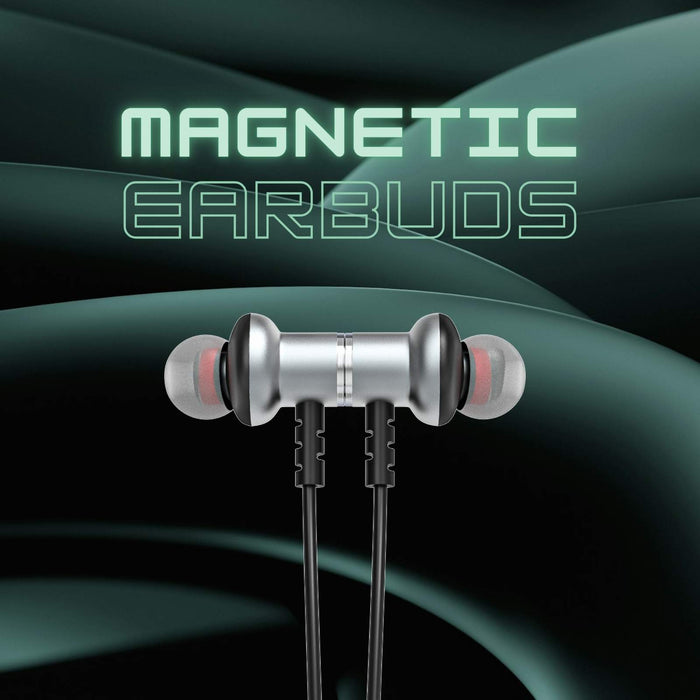 Neckband with magnetic earbud feature