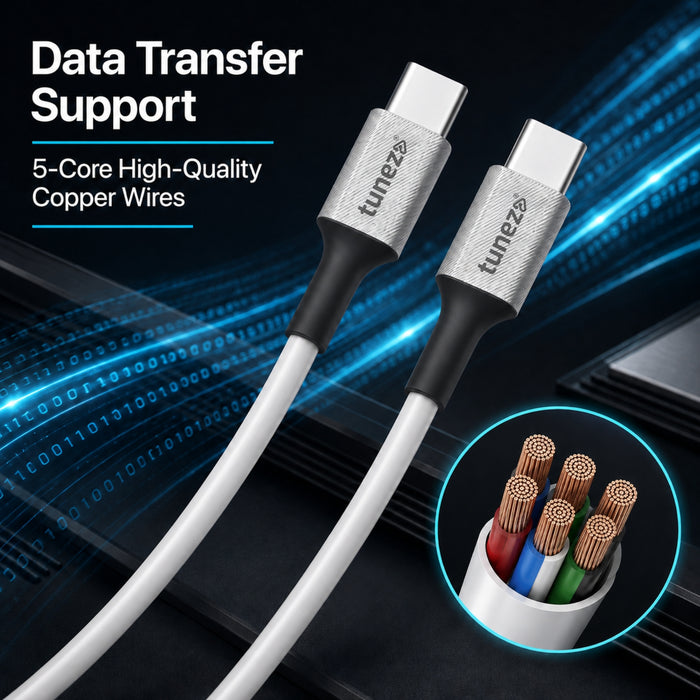 Tunez Nexus DC4923 30W PD Type-C to Type-C Data Cable
