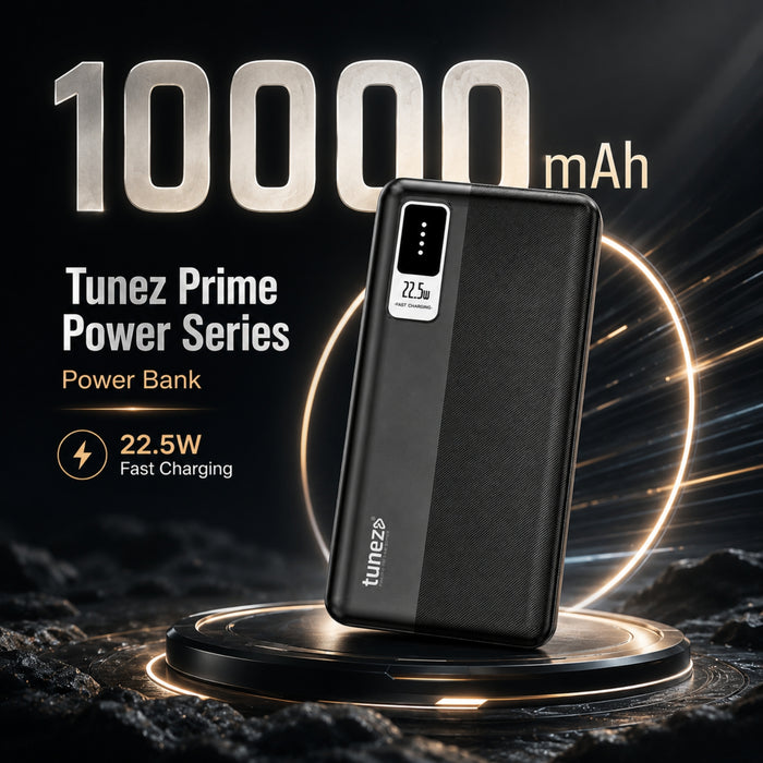 Tunez PB1231 10000mAh Power Bank | 22.5W, LED Indicator
