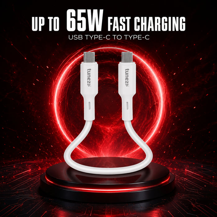 Tunez Nexus DC4117 USB Type-C to Type-C Data Cable | 65W Fast Charging