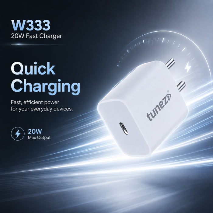 Tunez W333 20W Fast Mobile Charger Adapter
