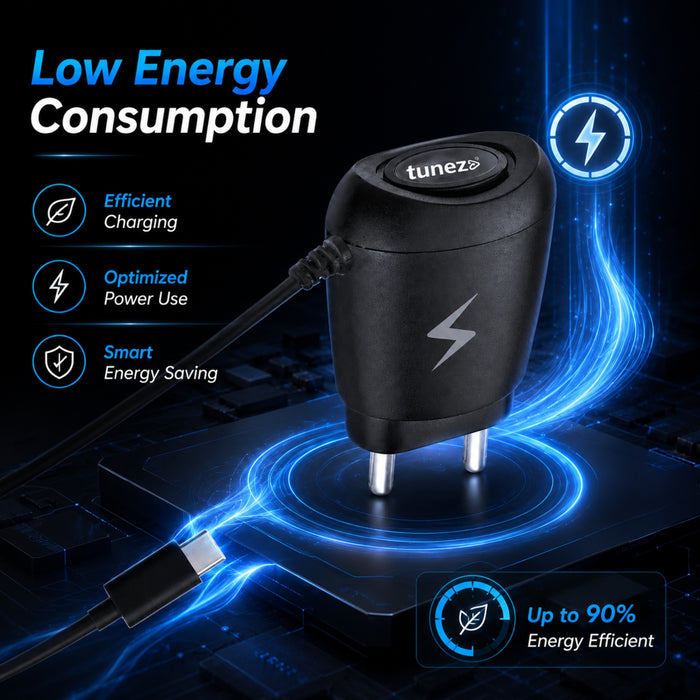 Tunez W906 – 1.5A Travel Charger | Type C Fast Charger