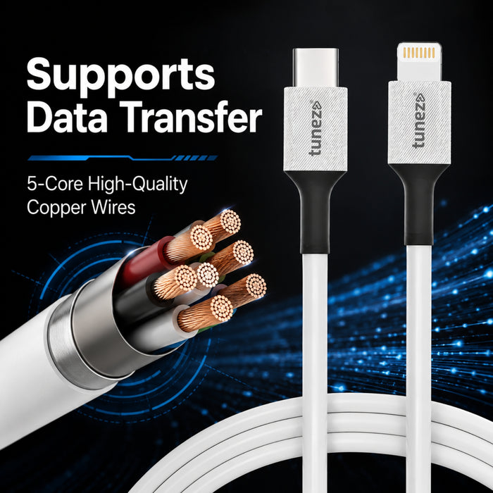 Tunez Nexus DC5923 30W PD Type-C to Lightning Cable