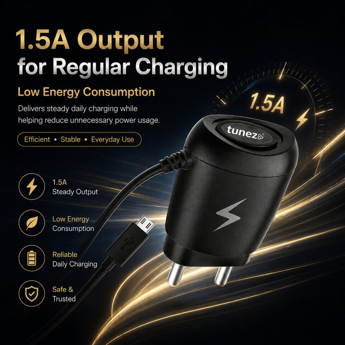 Tunez W905 – 1.5A Travel Charger | Portable Travel Mobile Charger