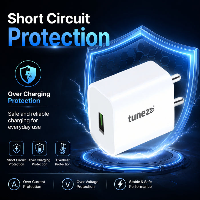 Tunez W112 12W Fast Charger Adaptor with Type C Cable