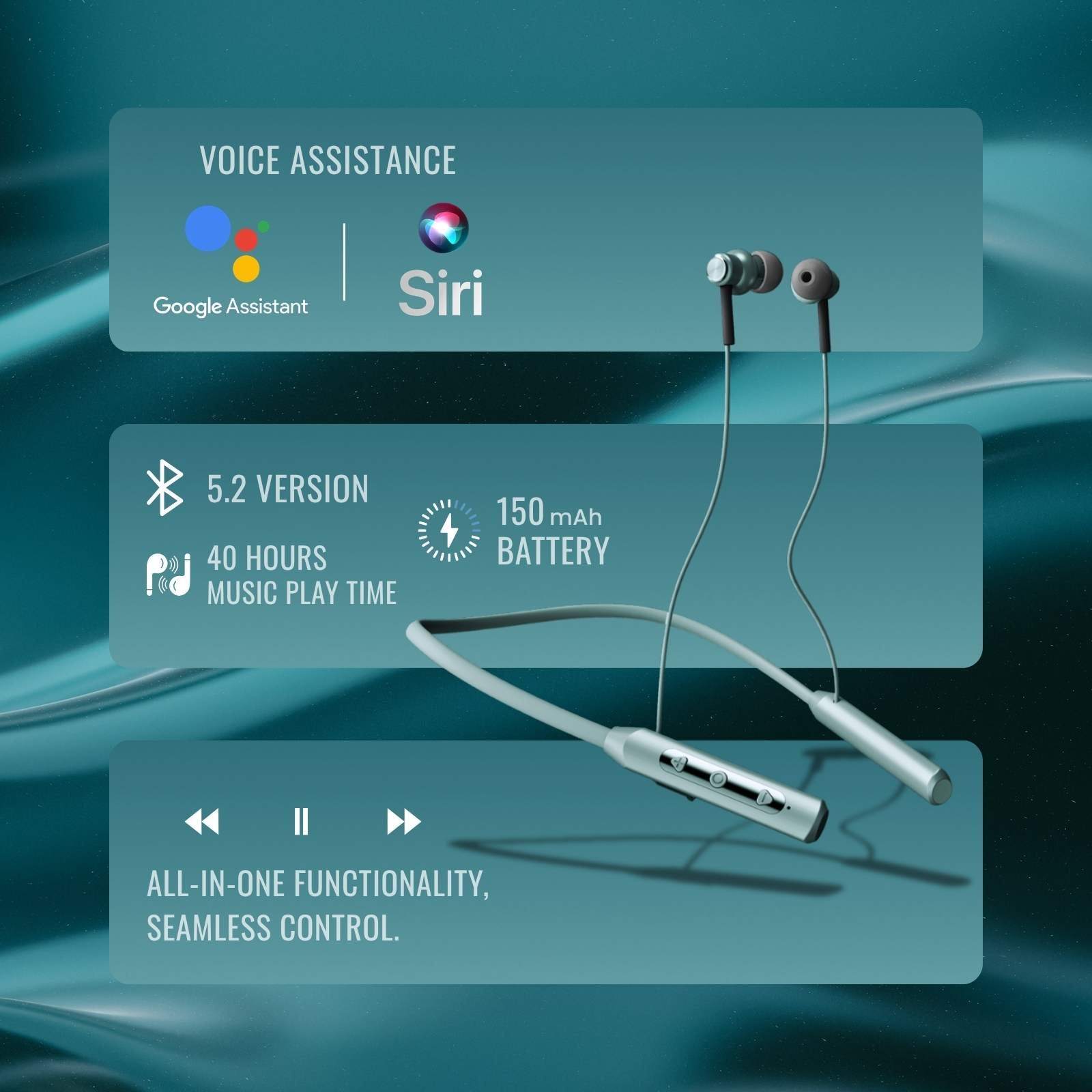 Neckband with functionalities