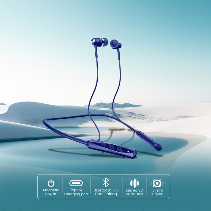 Tunez Rhythm R07 Wireless Neckband Earphones Under 1000
