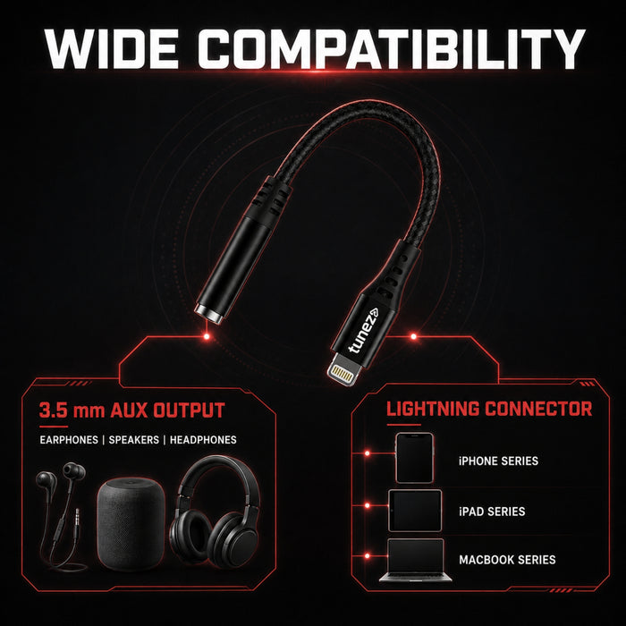 Tunez Nexus CB-90 Type L 3.5mm to Aux Audio Connector with DAC