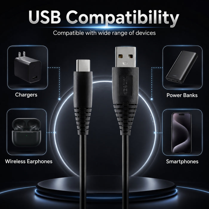 Tunez Nexus C-20 Type C 3.1A Fast Charging Data Cable