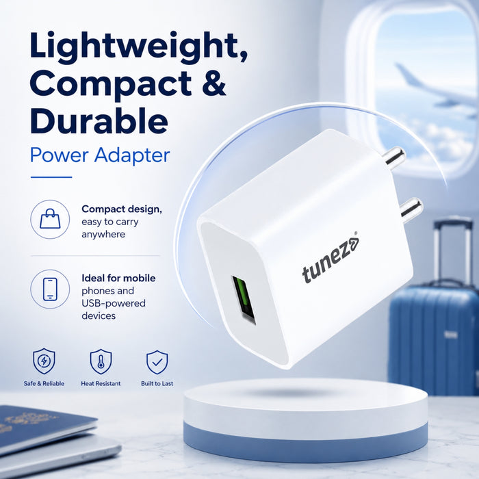 Tunez W112 12W Fast Charger Adaptor with Type C Cable