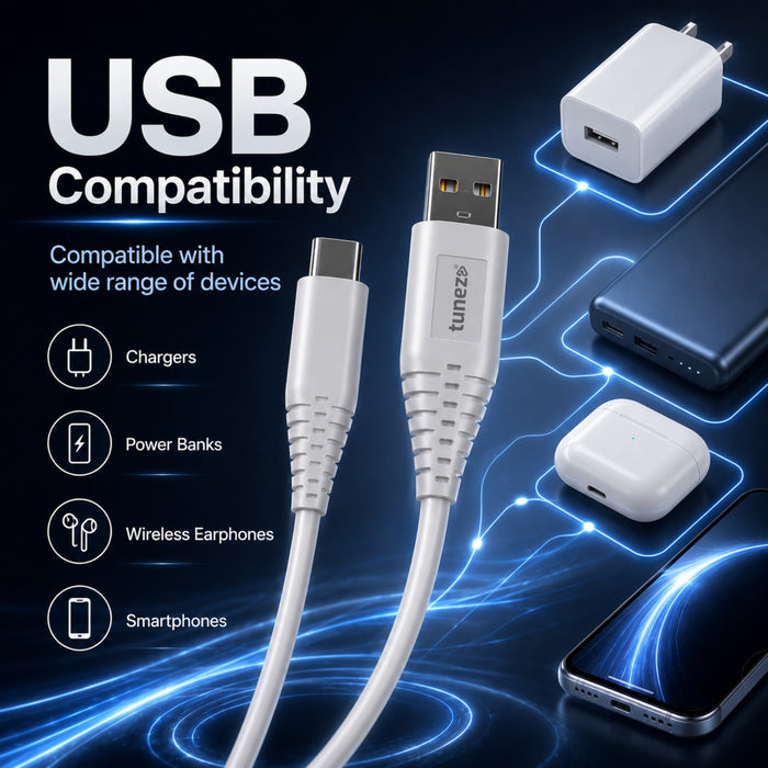 Tunez Nexus C-21 Type C Fast Charging Data Cable