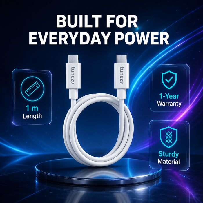 Tunez Nexus DC4107 20W Fast Charging Type-C to Type-C Data Cable