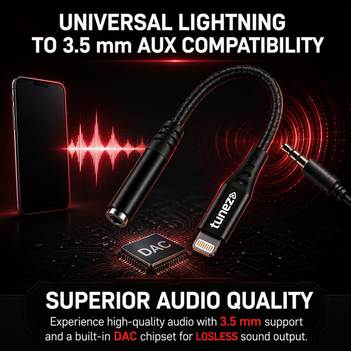 Tunez Nexus CB-90 Type L 3.5mm to Aux Audio Connector with DAC