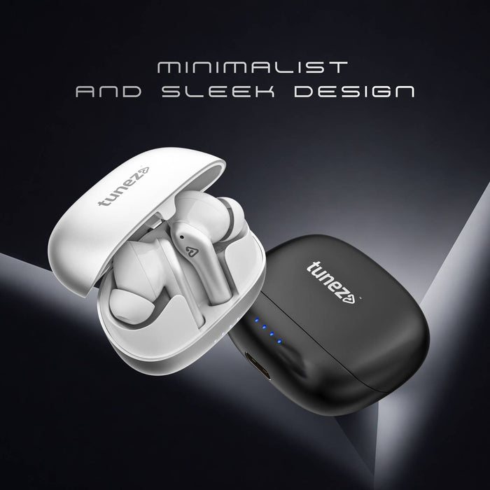 Tunez Elements E01 Wireless Earbuds | 15M Range, 10mm Sound