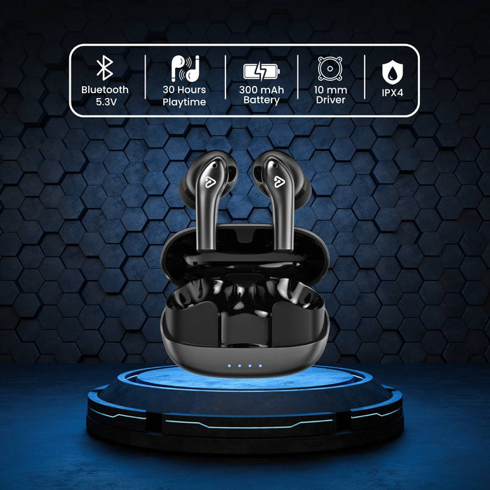 Tunez Elements E01 Wireless Earbuds | 15M Range, 10mm Sound