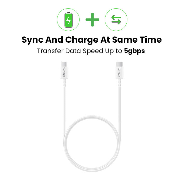 Tunez Nexus Series DC4114 Type C to C 45 W Fast Charging Data Cable