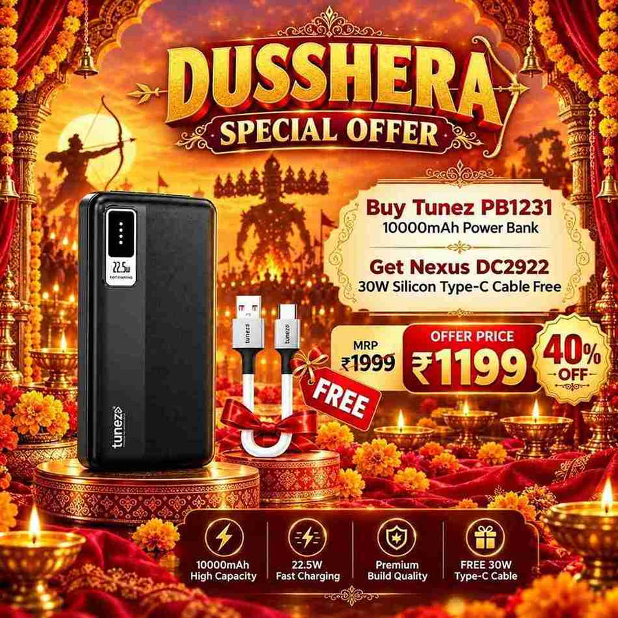 Buy PB1231 Power Bank, Get DC2922 Cable Free | Dussehra Offer